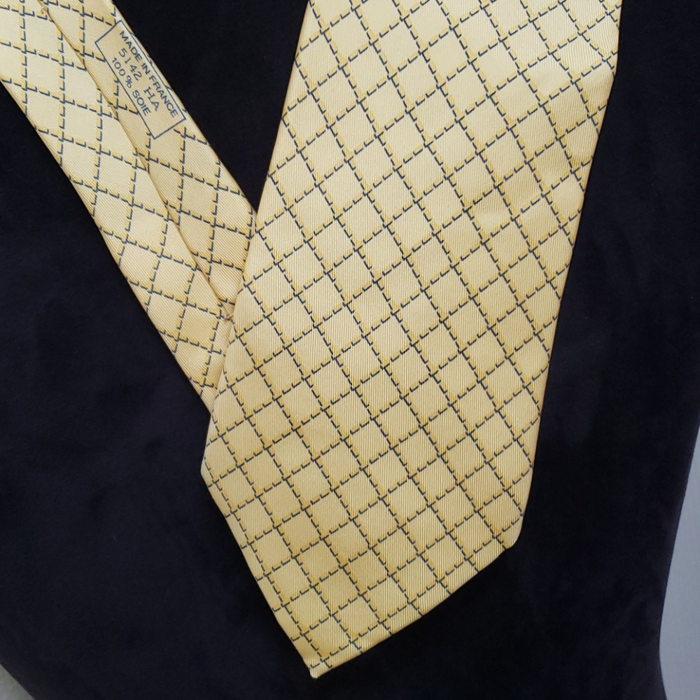 100% Auth HERMES TIE Silk Necktie Mens CLA… - Picture 1 of 5